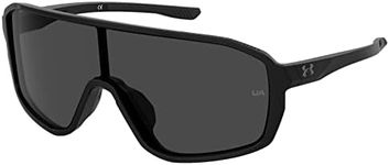 Under Armour Men's Gameday/G Shield Sunglasses, Shiny Black, 99mm, 1mm