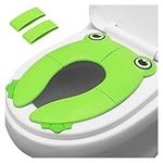 PandaEar Toilet Seat Cover | Folding Travel Toilet Seat for Children and Potty Training | Portable Silicone Toilet Seat for Toddlers, Boys & Girls with Non-Slip Silicone Pads | Recyclable Toilet Seat