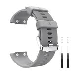 Compatible with Garmin Forerunner 35/30, Silicone Replacement Bands for Garmin Approach S10 with 6 Screws and 2 Screwdrivers