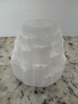 Pachamama Essentials Natural Selenite Tower Candleholder 3-4" Skyscraper Candleholder - Cleansing - Healing - Metaphysical - Chakra Healing