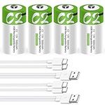 CAMELCELL C Batteries 4 Pack, Recha