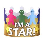 Hygloss Products I'm A Star Paper Crowns - Customizable Kids Party Supplies, 24 Pack