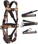 Malta Hunting Safety Hunter's Elite TrueTimber Harness with Tree Strap, Lineman's Climbing Strap, and Deer Drag Suspension Relief, Kanati Camo, Large - XLarge