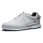 FootJoy Men's Pro|SL Boa Golf Shoe, White/White/Light Blue, 8.5