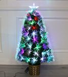 3 Foot Tabletop 7 Colors Changing LED Fiber Optic Christmas Tree Pre-lit (3ft)