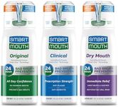 SmartMouth Activated Oral Rinse 3-Pack, Dry Mouth Rehydrating, Clinical DDS and Original, 16 fl oz each