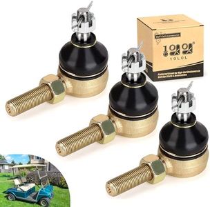 10L0L Ball Joint Kit for Club Car DS Golf Cart Gas & Electric 1976-2008, Set of 3 Tie Rod End, Replace OEM 7539 7540