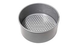 Meyer Bakemaster Carbon Steel Non Stick Loose Base Cake Tin | Cake Pan | Cake tins for Baking | Cake Baking Tray | Cake Mould | Loose Base Tin, 20cm, Grey