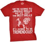 Mens Jingle Bells Trump Tshirt Funn