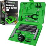 Rhino USA Tire Plug Repair Kit (56-Piece) Fix Punctures & Plug Flats with Ease - Heavy Duty Flat Tire Puncture Repair Kit for Car, Motorcycle, ATV, UTV, RV, Trailer, Tractor, Jeep, Etc.