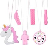 6 PCS Sensory Chew Necklace, Chew T