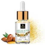 Good Vibes Argan With 24K Gold Facial Oil, 10 ml | Boosts Collagen & Elasticity | Antioxidant Rich Glowing Skin With Anti Aging Properties For All Skin Types, No Parabens & Sulphates