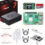 iRasptek Starter Kit for Raspberry Pi 5 RAM 16GB - 128GB Edition of OS-Bookworm Pre-Loaded (Aluminum Case)