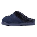 Jo & Joe Snuggle Womens Navy Mule Slipper - Size 5 UK - Blue