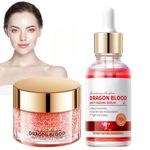 2PCS Retinol Placenta Dragon Blood Cream,Dragon Blood Serum,Dragon Blood Facial Cream,Dragons Blood Anti-Ageing Serum,Hydrating&Moisturising Dragon Cream,Anti Aging and Anti Wrinkle Skin Care Sets