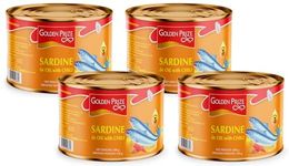 Golden Prize Canned Sardine in Oil with Chili, 200g(Pack of 4)