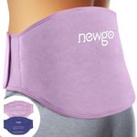 NEWGO Ice Pack for Back Pain Hot Cold Compress Lower Back Ice Wrap with 2PCS Gel Packs for Back Injuries, Sciatica, Muscle Pain, Bruises (Purple New)