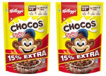 Kellogg Crunchy Bites|Source Of Calcium, High In Protein, With 10 Essential Vitamins & Minerals, Source Of Fibre|Breakfast Cereal For Kids|375 Gram / 431 Gram (Weight May Vary) (Pack Of 2), Chocolate