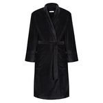 Ben Sherman Mens Fleece Robe Black M