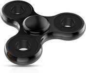 Vofolen Fidget Spinner Toys, Durable High Speed Bearing Metal Hand Finger Spinners, Focus Anxiety Stress Relief Boredom Killing Time Toys for Kids Adults, Black