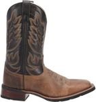 Laredo Men's Montana Square Toe Cowboy Boots Western, Sand - Chocolate, 15