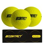 Bisontact ® Altius Y Matte Yellow Golf Balls 3 Pack - 1 Sleeve High Visibility Distance Golf Balls for Everyday Tournament Play Golf Gifts