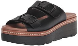 Chinese Laundry Women's Surfs UP Wedge Sandal, Black, 7.5