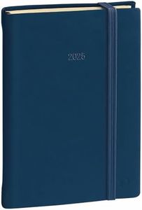 Quo Vadis 285956Q Agenda AFFARI PREST Multilingua Anno 2025 Colore Marine Formato 10x15 cm Settimanale 13 Mesi Dicembre-Dicembre Carta Avorio Copertina Rigida Morbida al Tatto Con Elastico Silk