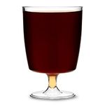 100 x One piece disposable plastic wine glasses (200ml). Ideal for picnics, camping and glamping, festivals, outdoor pool, bbq, garden, office parties and special occasions.