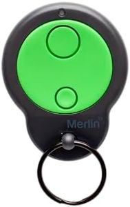 Merlin M842RS Two Button Keyring Garage Remote for Legacy Door Opener - Controls Up to 2 Doors, with 1-Year Warranty - Green & Black