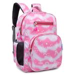 blue tree School Backpack, Teens Elementary Lightweight School Bag with Large Capacity Suitable for (4 To 8 Years) Boys, Girls, Kids, and Middle School Students (Rainbow Butterfly, Pink, Kids-15inch)