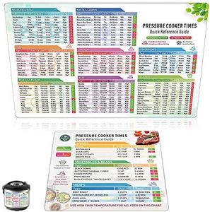 Instant Pot Cheat Sheet Magnet Set - Pressure Cooker Accessories (Large Font) Electric Pressure Cooker Times Cookbook - Instant Pot Accessories Compatible with 3,5,6,8 QT Electric Pressure Cookers