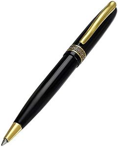 Xezo Bolígrafo mediano, negro con acción giratoria, edición limitada (Phantom Classic Black B)