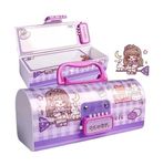 SAJANI Multi-Functional Pencil Box with Double Password Lock, Stationary Organizer Case, Suitcase Style Pencil Case for Boys & Girls (Pack of 1) (Lucky-Purple)