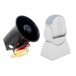 Quick sense(QS-M7+H1) | IP65 Wall Mounted Microwave Motion Sensor | 220v -115 DB | Hooter Security Alarm | Home Securities | Loud Sound -300-350 Meter