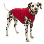 Kurgo K9 Core Dog Sweater | Sweater for Dogs | Dog Fleece Vest | Knit Fleece Pet Jacket | Fleece Lining | Lightweight | Zipper Opening for Harness | Adjustable Neck | Heather Red | 5 Sizes (Medium)