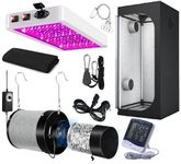 Indoor Grow Tent Kit, LED Grow Light, Fan Filter, Grow Tent, 120 x 120 x 200 cm (80 x 80 x 160 cm)