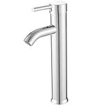 Bathroom Vessel Sink Faucet Modern Basin Mixer Tap Chrome Tall Body Single Handle One Hole Lavatory Faucet