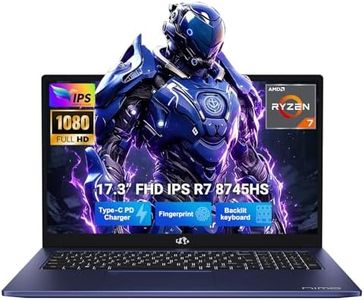 NIMO 17.3" IPS-Gaming-Laptop, AMD Ryzen 7 8745HS Up to 4.9GHz Beat R9 7940HS 32GB RAM 1TB SSD Radeon 780M-Graphics, Backlit Keyboard Fingerprint, Win 11 PC for Work & Play 2-Yr Warranty