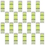 LUORNG 20pcs Archery Bow Sight Bubble Level Cylindrical Spirit Level 6.5x18mm for Archery Replacement Accessories, Transparent