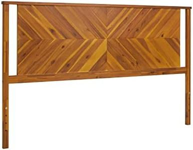 Bme Vivian Headboard ONLY, Rustic & Scandinavian Style with Solid Acacia Wood, Easy Assembly, King, Rustic Golden Brown