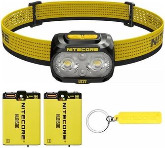 Nitecore UT27 2024 Pro (2024 Version) Dual Beam Lightweight Trail Running Headlamp with 2X HLB1500 Battery Pack, Tag (Black)