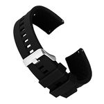 cobee Silicone Watch Bands - Quick Release - Replacement Watch Strap, Waterproof Universal Watchband with Silver Buckle for Men Women Compatible with Smart/Sport Watch Straps(22mm, Black)