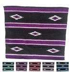 Majestic Ally 36"x 34" Navajo Design Acrylic Saddle Blanket -2.4 lbs (Purple and Black)