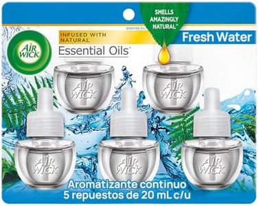 Air Wick Scented Oil 5 Refills, Fresh Waters, (5X0.67oz), Air Freshener