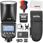 Godox V1 PRO N V1PRO-N V1N PRO V1PRON TTL Round Head Camera Flash,76Ws HSS 1/8000s,Built-in Lithium Battery,LED Modeling Lamp,lnnovative External Flash SU-1 for Nikon Cameras(Godox V1-N Upgraded)