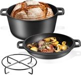 2-IN-1 Pre-seasoned Cast Iron Camp 