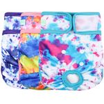 wegreeco Washable Reusable Premium Dog Diapers,Pack of 3,Small Dog Puppy & Doggy Diapers Female,Dog Period Panties Diapers Female in Heat Colourful XL