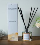 Sweet Ginger & Lime Reed Diffuser - Clyde Candles, Luxury Diffuser Oil with a Set of 7 Fibre Sticks, Best Aroma Scent for Home, Kitchen, Living Room, Bathroom. Fragrance Diffusers set with sticks