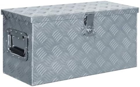vidaXL Aluminium Box - Compact, Lightweight, and Durable - Ideal for Packing, Storage and Transport - Equipped with Locking System - Silver